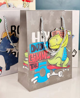 3D Return Gift Paper Bag Dino Theme Green dino - EKRG0023 - 1